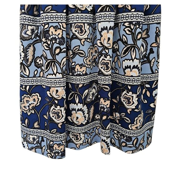 Women's - Vince Camuto Blue Floral Flared Dress, Size 12 - Picture 3 of 9
